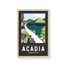 Load image into Gallery viewer, Acadia Maine Print 11&quot;x17&quot; | Vintage Travel Print | Acadia Print | Maine Print | Acadia National Park | Acadia National Park Print
