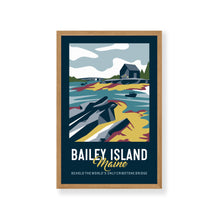Load image into Gallery viewer, Bailey Island Maine Print | Vintage Travel Print | Ocean Print | Landscape Print |  Maine Print | Bailey Island | Bailey Island Print
