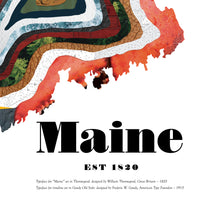 Load image into Gallery viewer, Limited Edition Maine Roots Poster | Maine Poster | Maine History Poster
