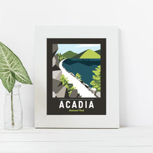 Load image into Gallery viewer, Acadia Maine Print 8.5&quot;x11&quot; | Vintage Travel Print | Acadia Print | Maine Print | Acadia National Park | Acadia National Park Print
