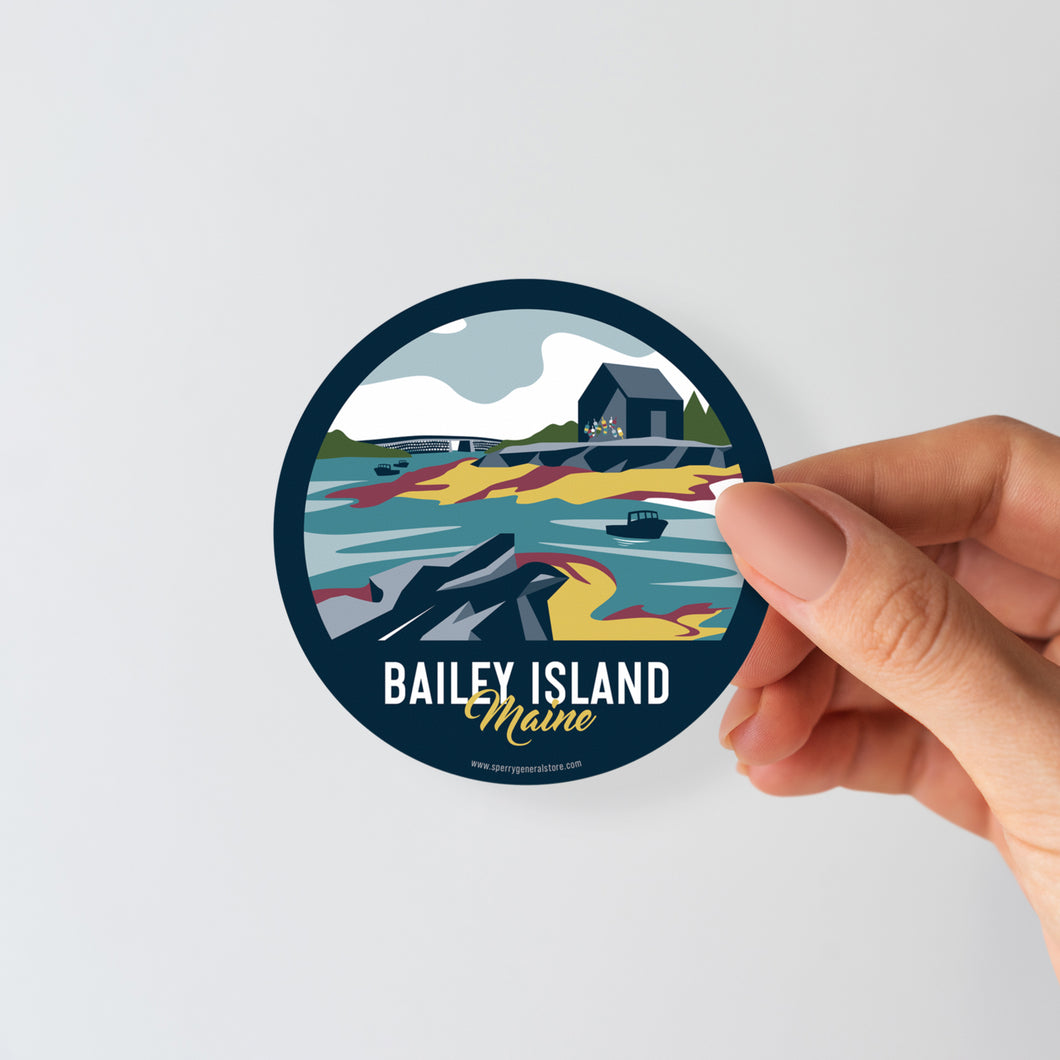 Bailey Island Maine Sticker | Vintage Travel Sticker | Bailey Island Sticker |  Maine Sticker | Bailey Island Maine