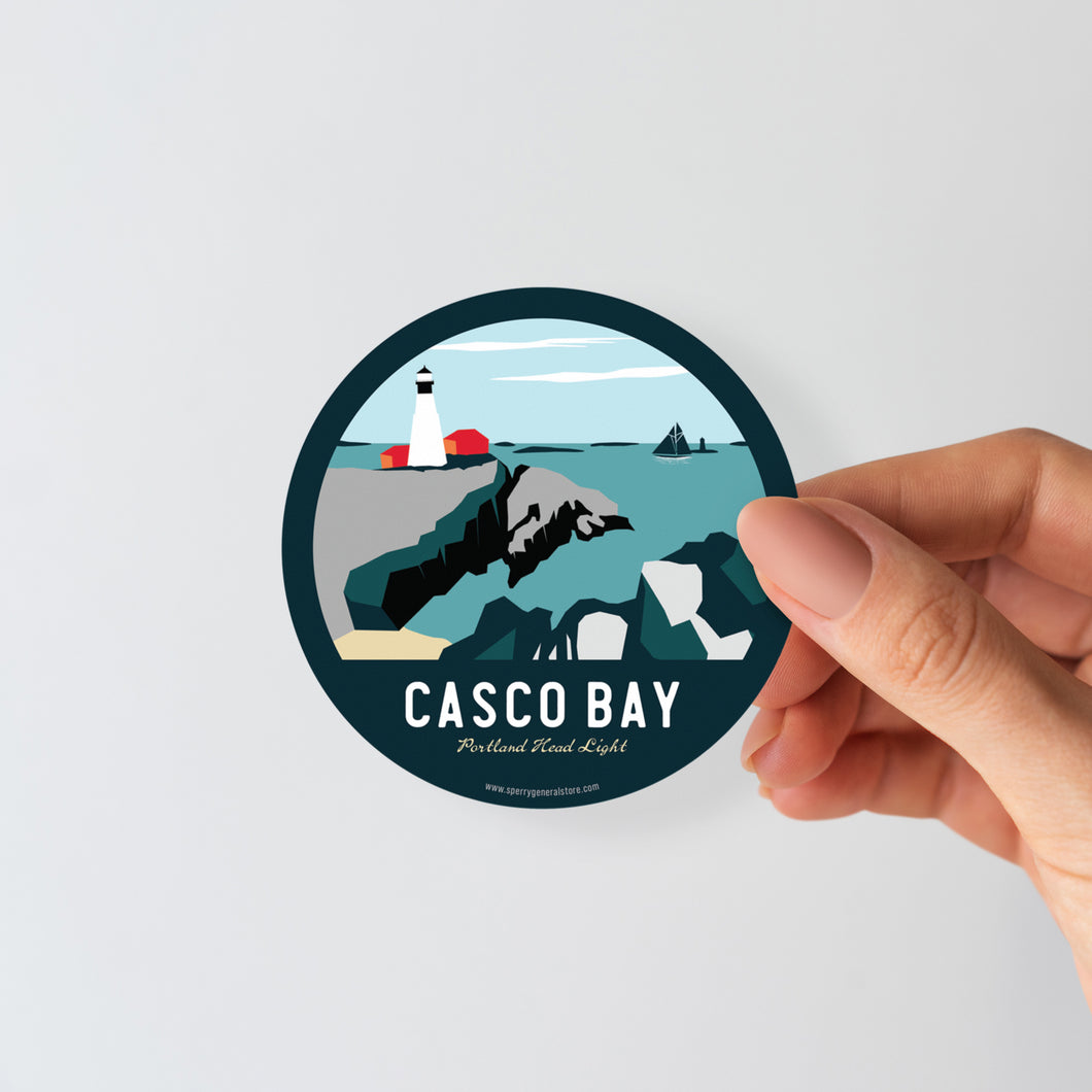 Casco Bay Maine Sticker | Vintage Travel Sticker | Casco Bay Sticker |  Maine Sticker | Casco Bay Maine