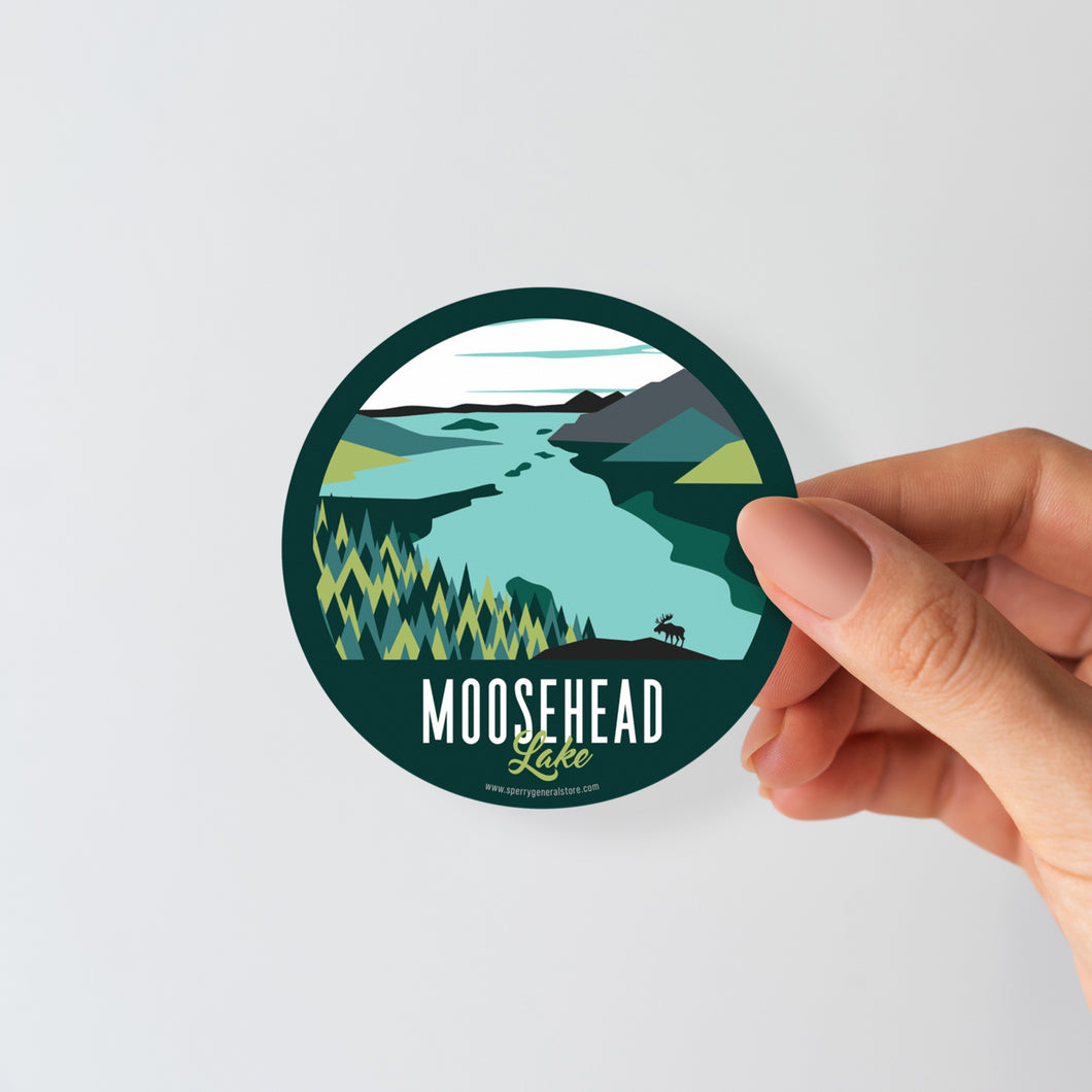 Moosehead Lake Maine Sticker | Vintage Travel Sticker | Moosehead Lake Sticker |  Maine Sticker | Moosehead Lake Maine