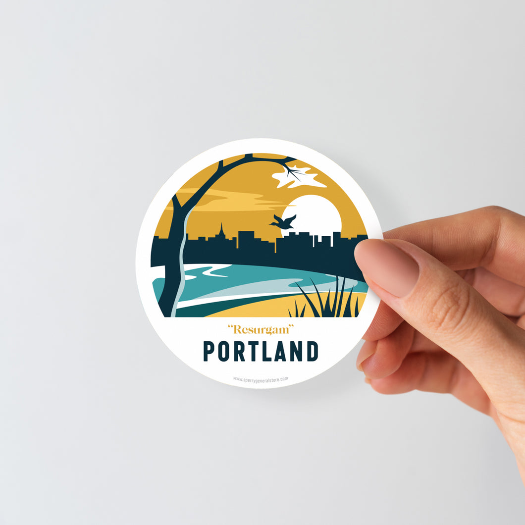 Portland Maine Sticker | Vintage Travel Sticker | Portland Sticker |  Maine Sticker | Portland Maine Sticker