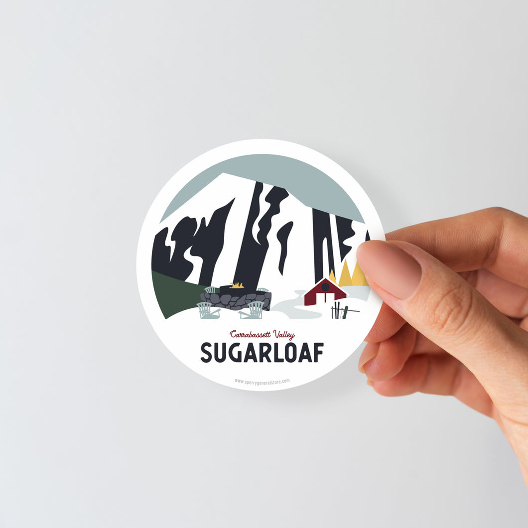Sugarloaf Maine Sticker | Vintage Travel Sticker | Sugarloaf Sticker |  Maine Sticker | Sugarloaf Mountain Maine
