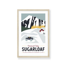Load image into Gallery viewer, Sugarloaf Print 11&quot;x17&quot; | Vintage Travel Print | Sugarloaf Mountain Print | Maine Print | Sugarloaf Maine | Sugarloaf Mountain
