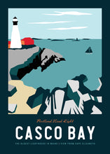 Load image into Gallery viewer, Maine Postcard 5&quot;x7&quot; | Casco Bay Postcard | Portland Head Light Postcard | Vintage Postcard
