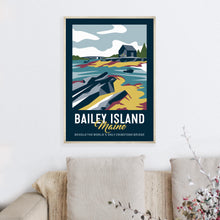 Load image into Gallery viewer, Bailey Island Maine Poster | Vintage Travel Poster | Ocean Poster | Landscape Poster |  Maine Poster | Bailey Island | Bailey Island Print
