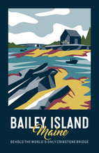 Load image into Gallery viewer, Bailey Island Maine Print | Vintage Travel Print | Ocean Print | Landscape Print |  Maine Print | Bailey Island | Bailey Island Print
