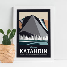 Load image into Gallery viewer, Katahdin Maine Poster 16&quot;x24&quot; | Vintage Travel Poster | Mountain Poster | Maine Poster | Mount Katahdin Print | Offset Print
