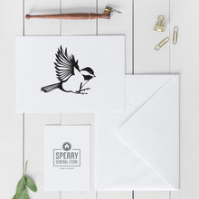 Load image into Gallery viewer, Bird Card | Chickadee Card | Chickadee Bird Illustration | Maine Card

