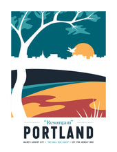 Load image into Gallery viewer, Portland Maine Print (light palette) | Vintage Travel Print | Portland Print | Maine Print | Portland Maine Print
