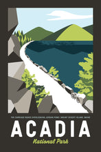 Load image into Gallery viewer, Acadia Maine Poster 16&quot;x24&quot; | Vintage Travel Poster | Acadia Poster | Maine Poster | Acadia National Park | Offset Print
