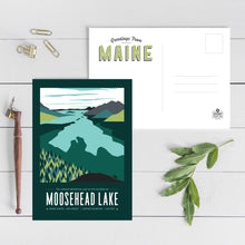 Load image into Gallery viewer, Maine Postcard Set 5&quot;x7&quot; | Maine Art Set | Acadia National Park | Moosehead Lake | Casco Bay | Katahdin | Maine Travel Art
